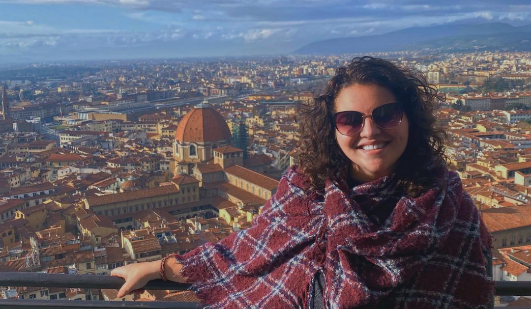 Natalie Maroun on the dome of the Cathedral of Santa Maria del Fiore