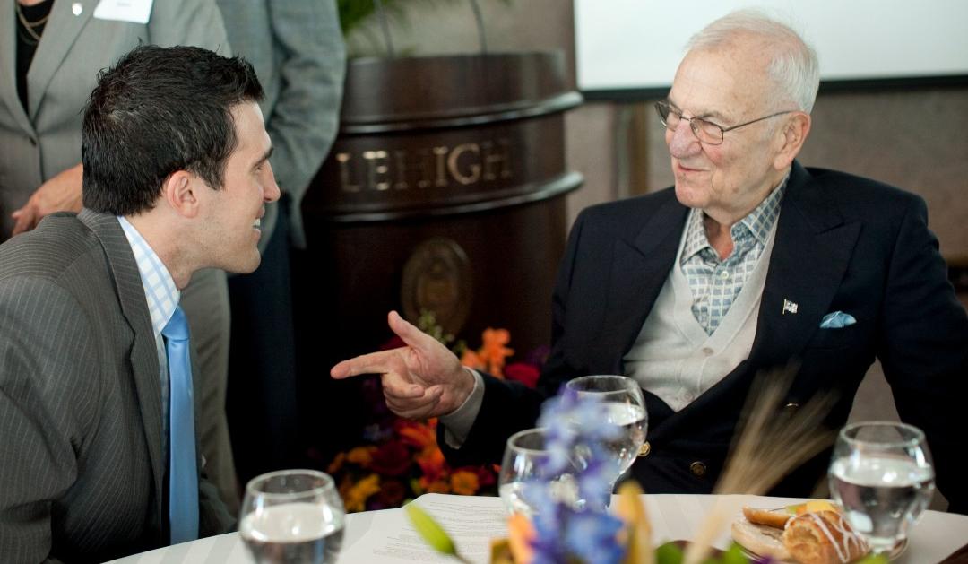 Lee Iacocca with a Global Village participant