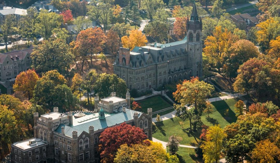 Lehigh's campus during the fall season.