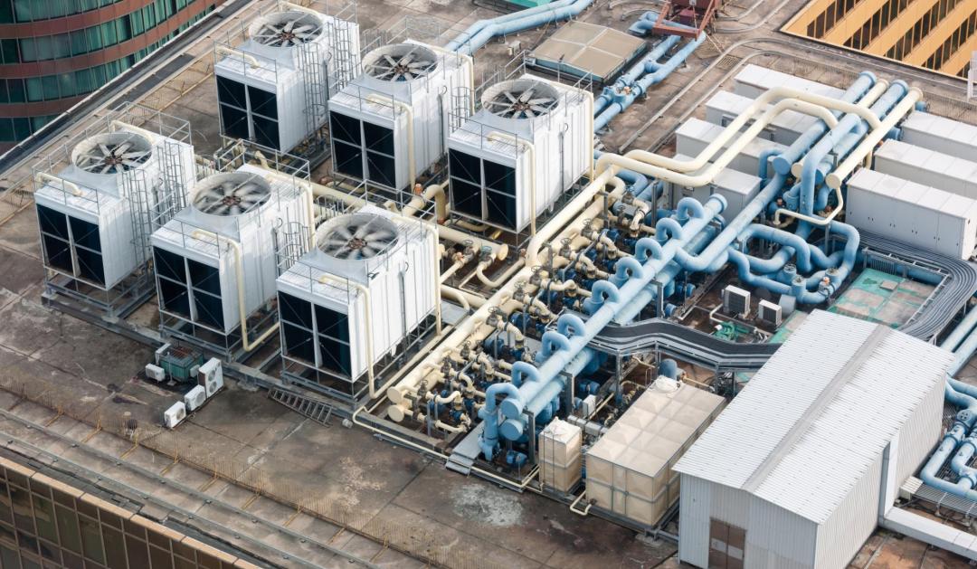 A rooftop air system.