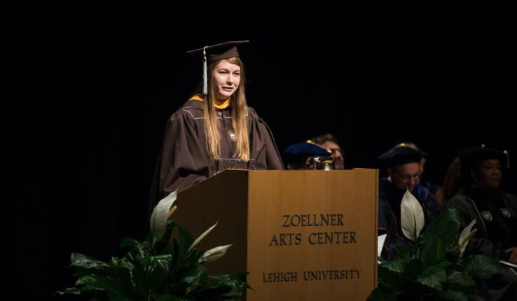 Sarah Stankus Speaks at Lehigh University Honors Convocation