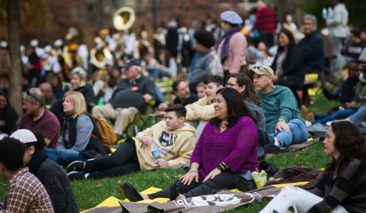 Crowd at Lehigh University's Brown and White BBQ on Founder's Day Weekend. 