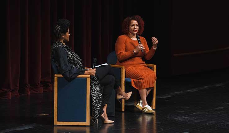 From left, Terry-Ann Jones and Nikole Hannah-Jones 