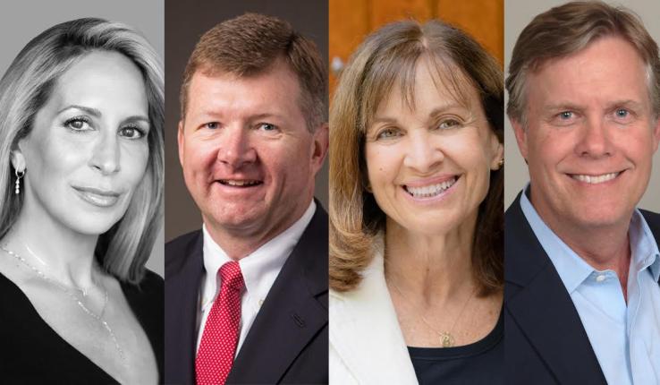 headshots of four new Lehigh Trustees