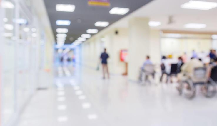 Intentionally blurry image of a hallway