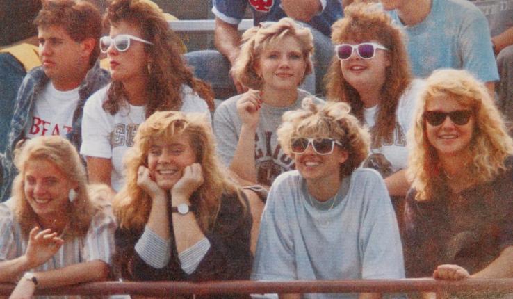 Lehigh students fill the stands in 1988 football game.