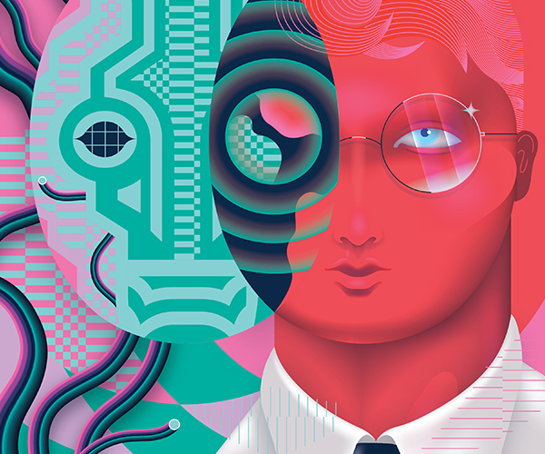 Person in tie and wearing glasses