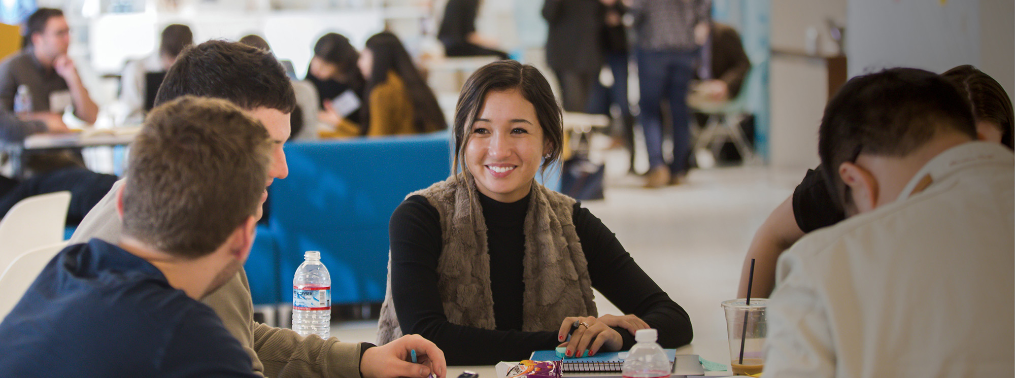 Students at table